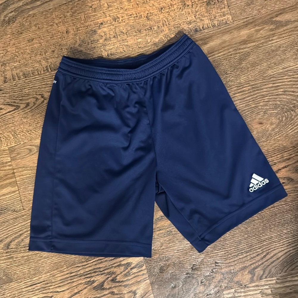 Adidas shorts navy blue youth medium 11-12Y